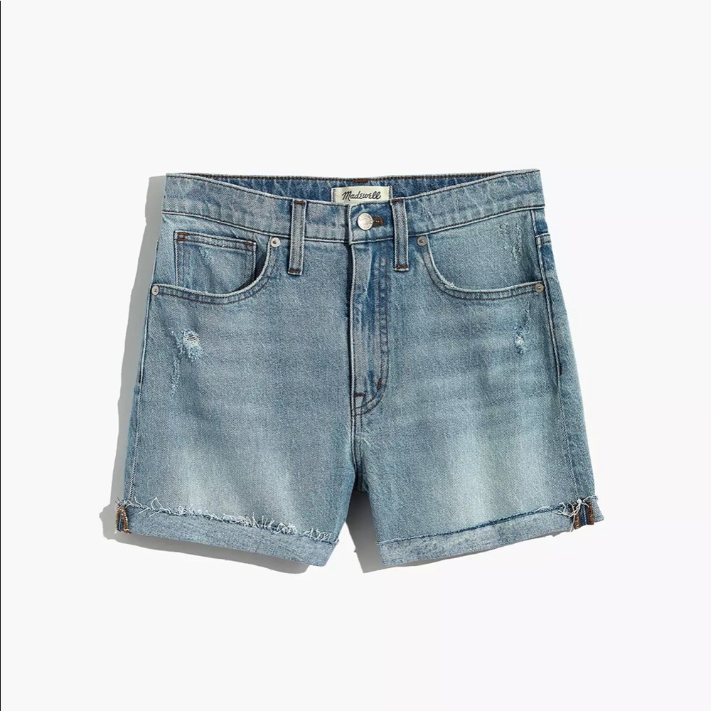 Madewell High Rise Denim Short Cantrell wash